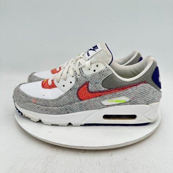 Nike Air Max 90 Men Size 10 CT1685-100 Infrared Black Cool Grey Training Shoes - Picture 1 of 12